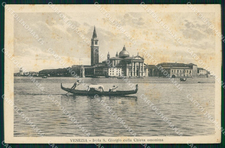 Venezia Città Isola Chiesa San Giorgio Gondola cartolina MX4317 – fronte