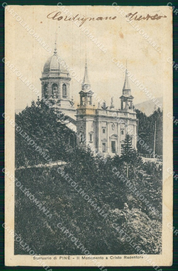 Trento Baselga di Piné Santuario Monumento Cristo Redentore cartolina MX4321 – fronte