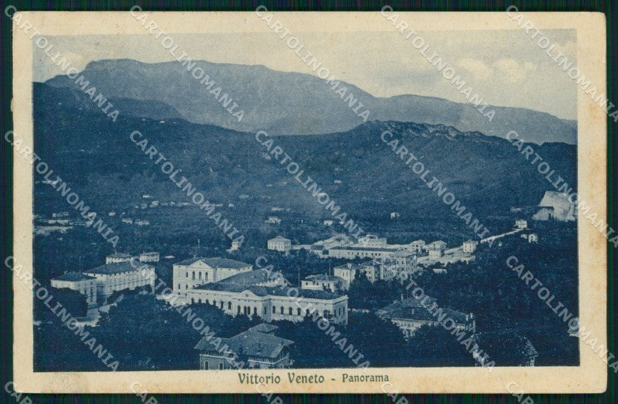 Treviso Vittorio Veneto Veduta Generale PIEGA cartolina MX4342 – fronte