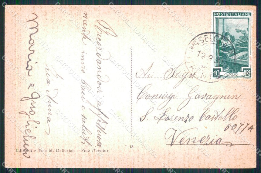 Trento Baselga di Piné Laghi Piné Rizzolaga cartolina MX4355 – retro