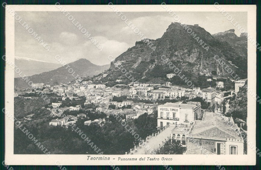Messina Taormina Veduta dal Teatro Greco Brunner 41 6 cartolina MX4359 – fronte