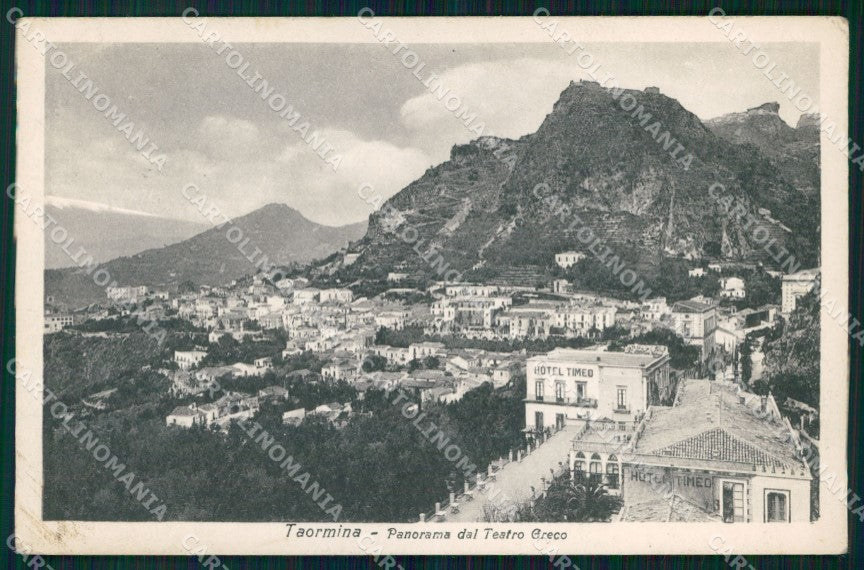 Messina Taormina Veduta dal Teatro Greco Brunner 41 6 cartolina MX4371 – fronte