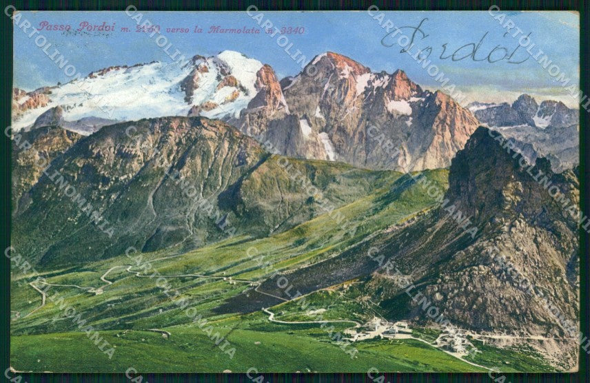 Trento Canazei Passo Pordoi Verso Marmolada Brunner 55 cartolina MX4376 – fronte