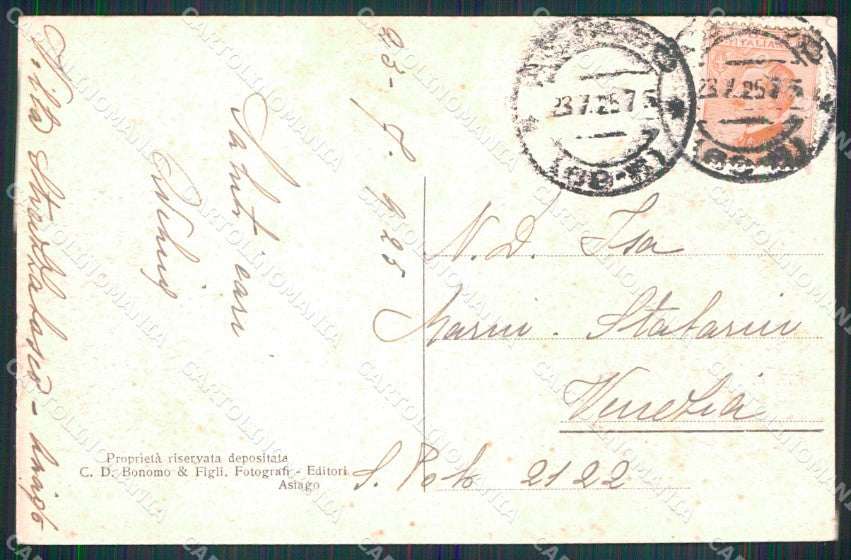 Vicenza Asiago Galleria Val Gadena cartolina MX4380 – retro