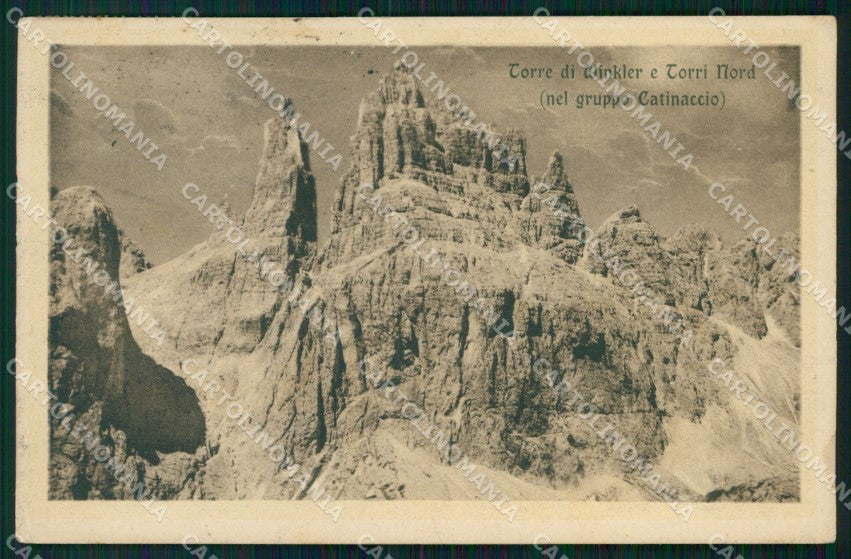 Trento Pozza di Fassa Torre Winkler Torri Nord Catinaccio cartolina MX4414 – fronte