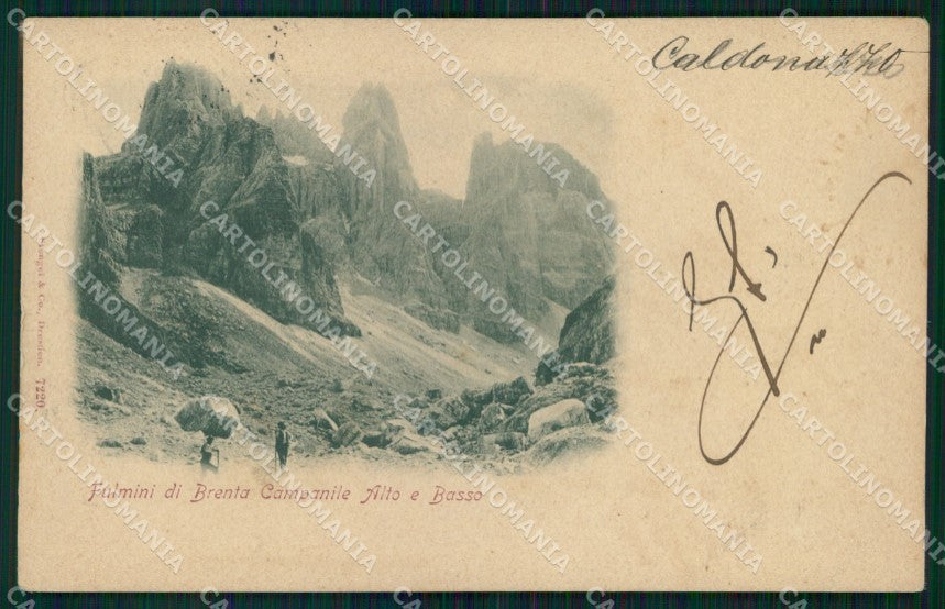 Trento Caldonazzo Fulmini Brenta Campanile Basso Stengel 7220 cartolina MX4415 – fronte