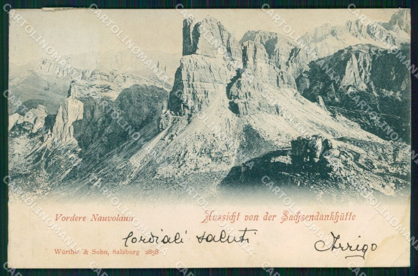 Belluno Cortina d'Ampezzo Monte Nuvolao PIEGHINE MACCHIA cartolina MX4428 – fronte