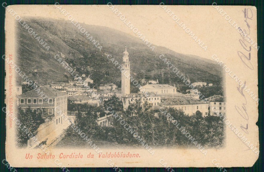 Treviso Valdobbiadene Saluto Cordiale da Panorama ABRASA cartolina MX4432 – fronte