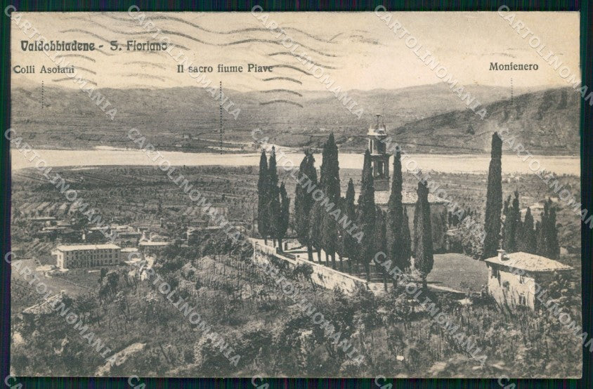 Treviso Valdobbiadene Colli Asolani Fiume Piave Monfenero cartolina MX4434 – fronte