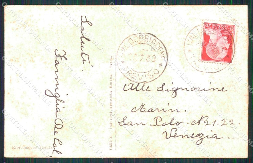 Treviso Valdobbiadene Veduta Generale cartolina MX4436 – retro