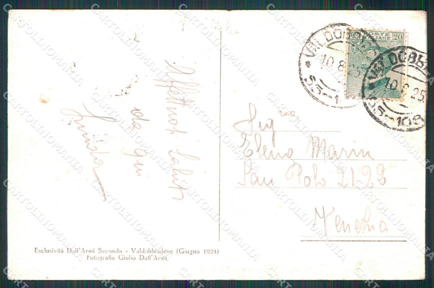 Treviso Valdobbiadene Veduta dal Col di Roer cartolina MX4437 – retro