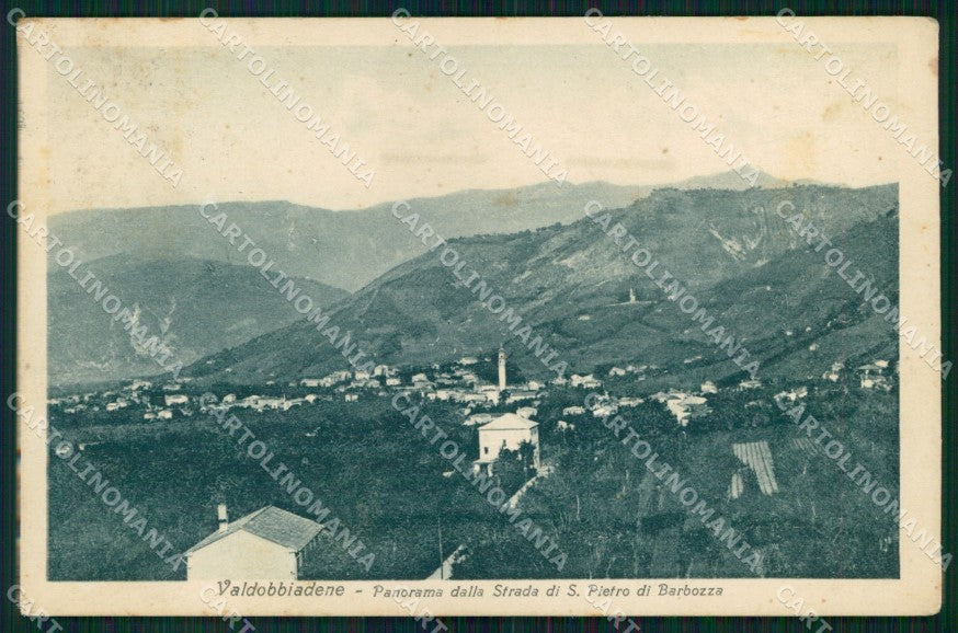 Treviso Valdobbiadene Veduta dalla Strada San Pietro Barbozza cartolina MX4438 – fronte