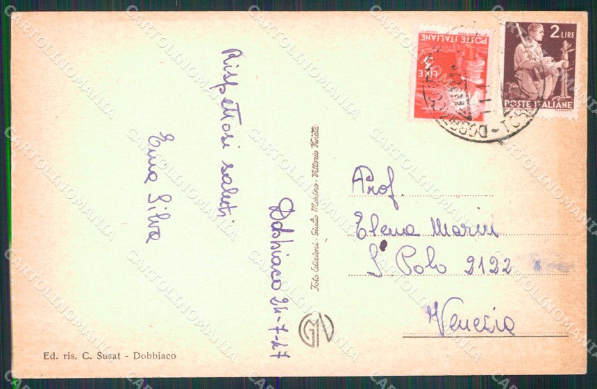 Bolzano Dobbiaco Veduta Generale Val Pusteria cartolina MX4440 – retro