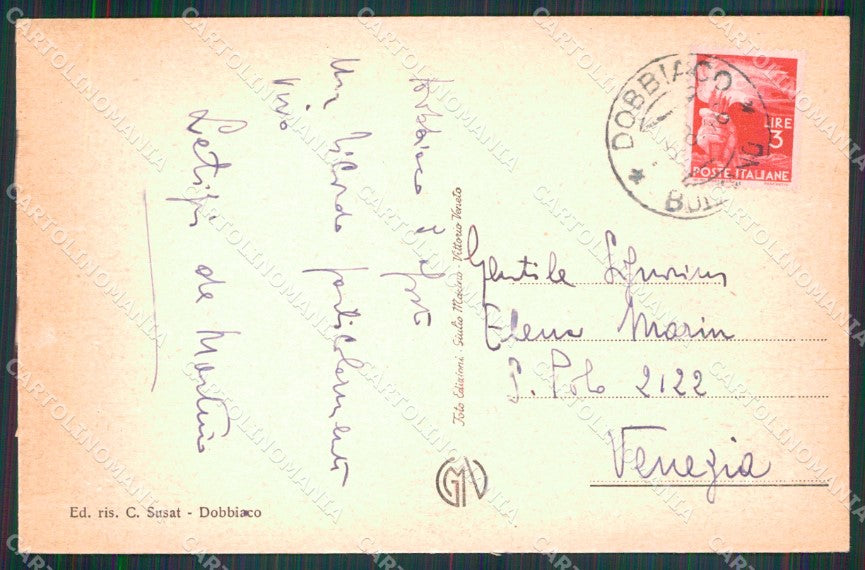 Bolzano Dobbiaco Veduta Generale Val Pusteria cartolina MX4445 – retro