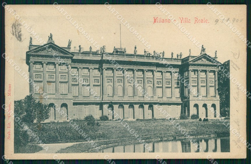 Milano Città Villa Reale cartolina MX4453 – fronte