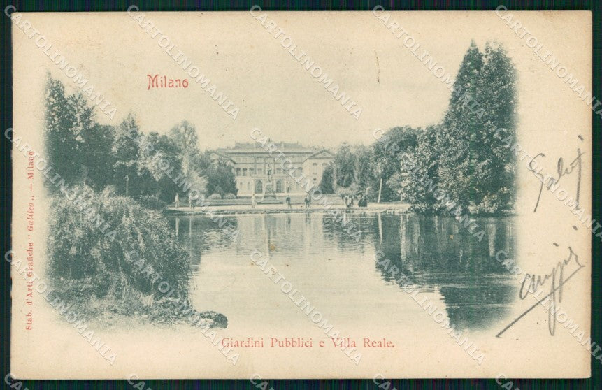 Milano Città Villa Reale Giardini Pubblici cartolina MX4455 – fronte