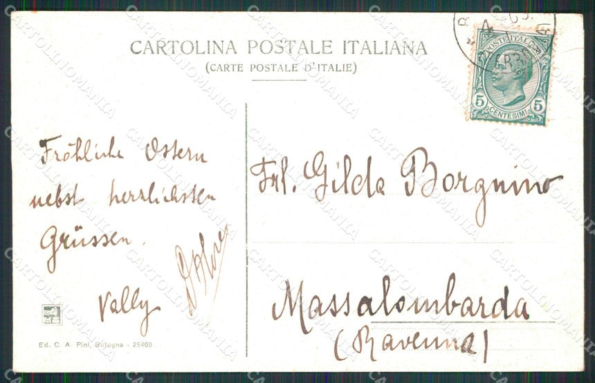 Bologna Città Casa Giosuè Carducci cartolina MX4493 – retro