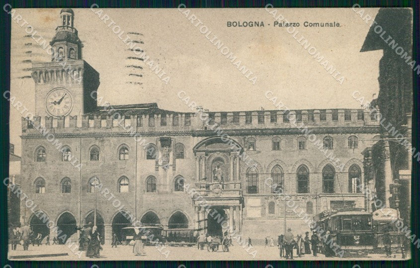 Bologna Città Palazzo Comunale Tram cartolina MX4515 – fronte