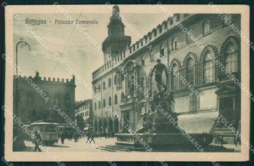 Bologna Città Palazzo Comunale Tram cartolina MX4521 – fronte