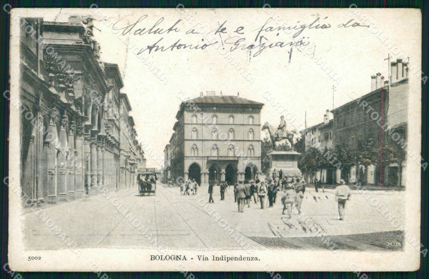 Bologna Città Via Indipendenza cartolina MX4539 – fronte