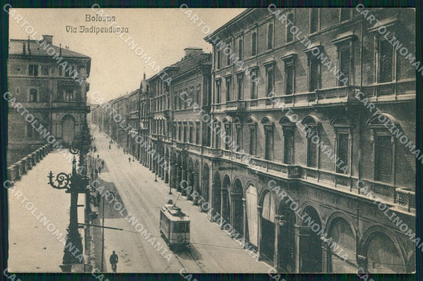 Bologna Città Via Indipendenza Tram cartolina MX4542 – fronte