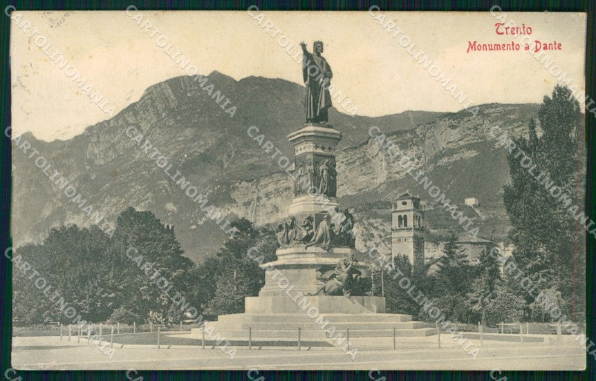 Trento Città Monumento Dante Alighieri Stengel 17111 cartolina MX4546 – fronte