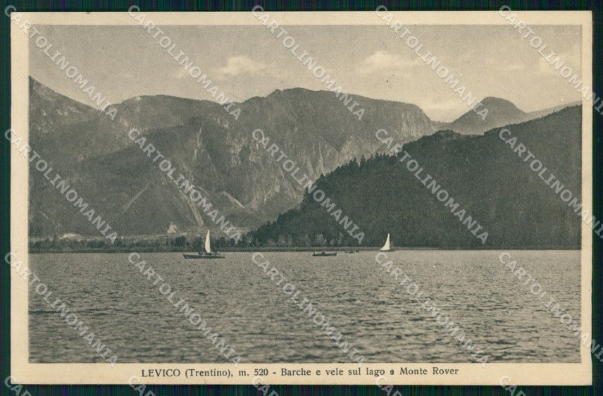 Trento Levico Lago Monte Rover Barche Vele cartolina MX4547 – fronte