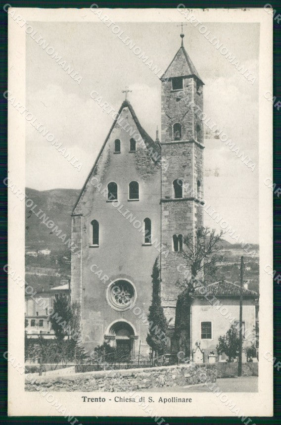 Trento Città Chiesa Sant'Apollinare Alterocca 119259 cartolina MX4556 – fronte