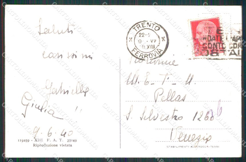 Trento Città Chiesa Sant'Apollinare Alterocca 119259 cartolina MX4556 – retro