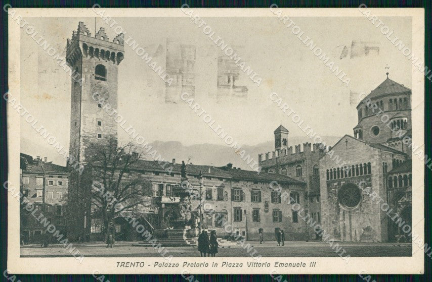 Trento Città Palazzo Pretorio Piazza Vittorio Emanuele III cartolina MX4560 – fronte