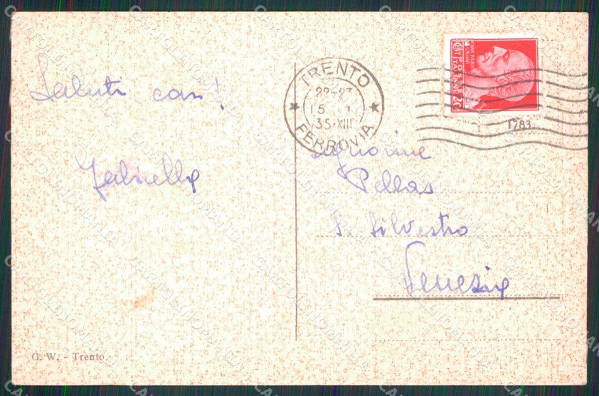 Trento Città Veduta Generale cartolina MX4561 – retro