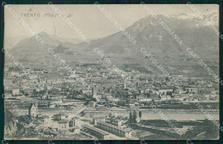 Trento Città Veduta Generale cartolina MX4563 – fronte