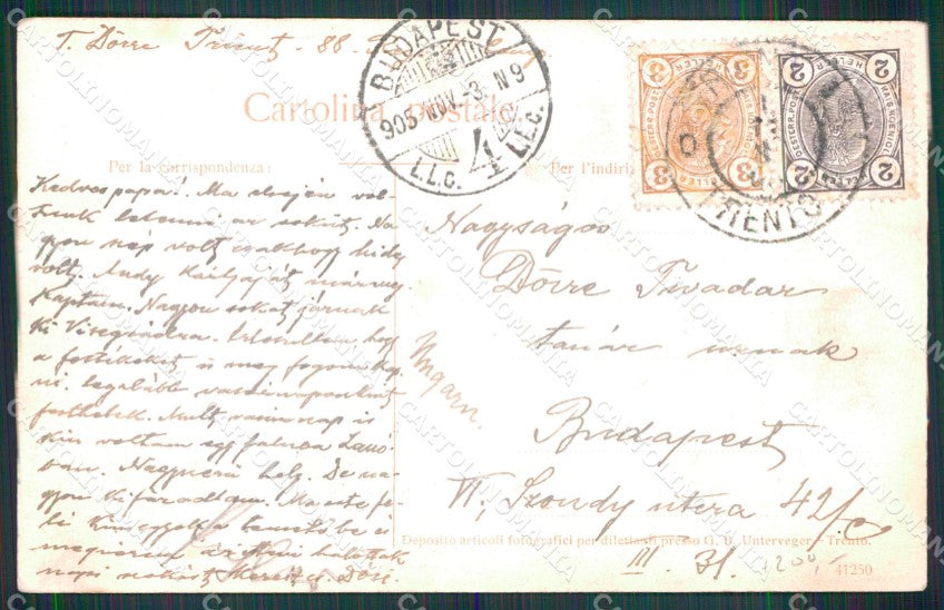 Trento Città Veduta Generale cartolina MX4563 – retro
