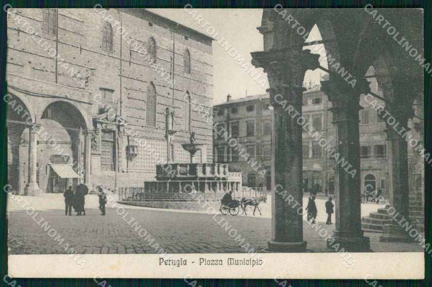 Perugia Città Piazza Municipio Alterocca 63465 cartolina MX4570 – fronte