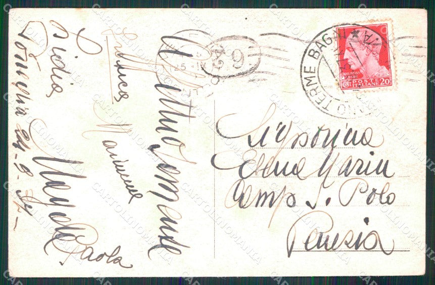Padova Castelnuovo Chiesa Sfondo Rocca Pendice Colli Euganei cartolina MX4588 – retro