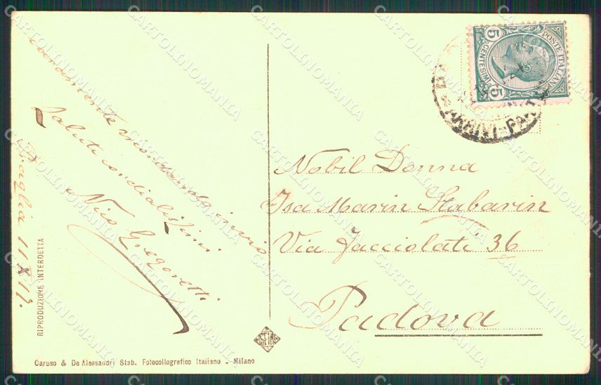 Padova Teolo Badia di Praglia Abside Chiesa Campanile cartolina MX4591 – retro