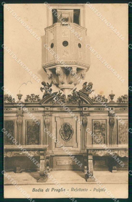 Padova Teolo Badia di Praglia Refettorio Pulpito cartolina MX4593 – fronte