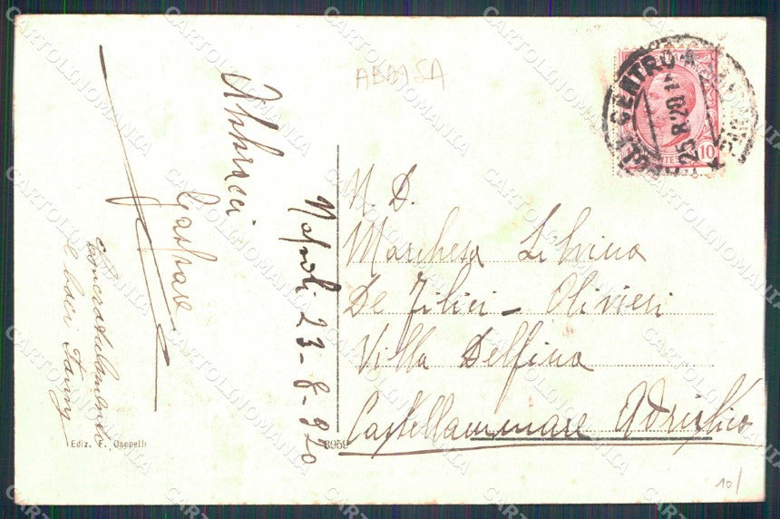 Napoli Città Via Partenope ABRASA cartolina MX4608 – retro