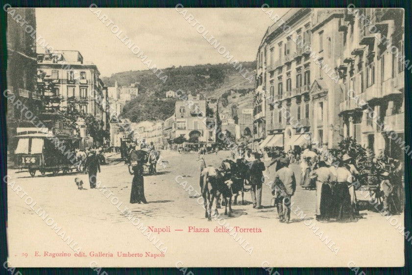 Napoli Città Piazza della Torretta Ragozino 4129 cartolina MX4615 – fronte