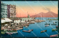 Napoli Città Santa Lucia Nuova Barche Vesuvio cartolina MX4652 – fronte