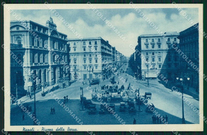 Napoli Città Piazza della Borsa cartolina MX4655 – fronte