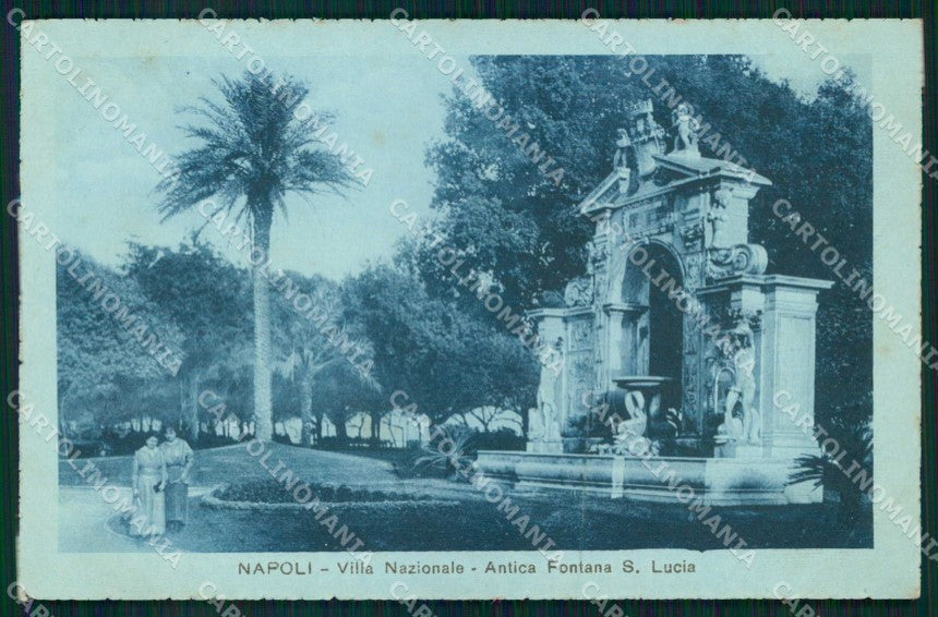 Napoli Città Villa Nazionale Antica Fontana Santa Lucia cartolina MX4662 – fronte