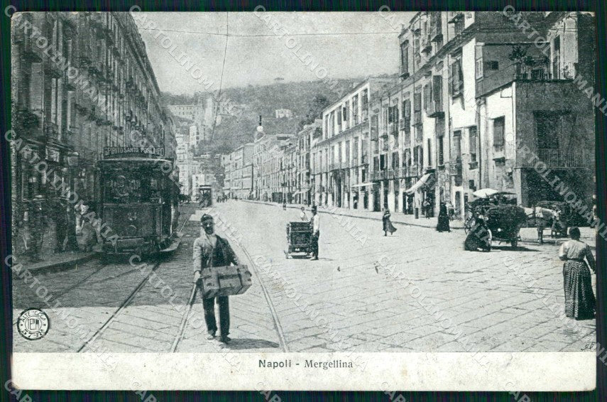Napoli Città Mergellina Tram Alterocca 5798 cartolina MX4665 – fronte