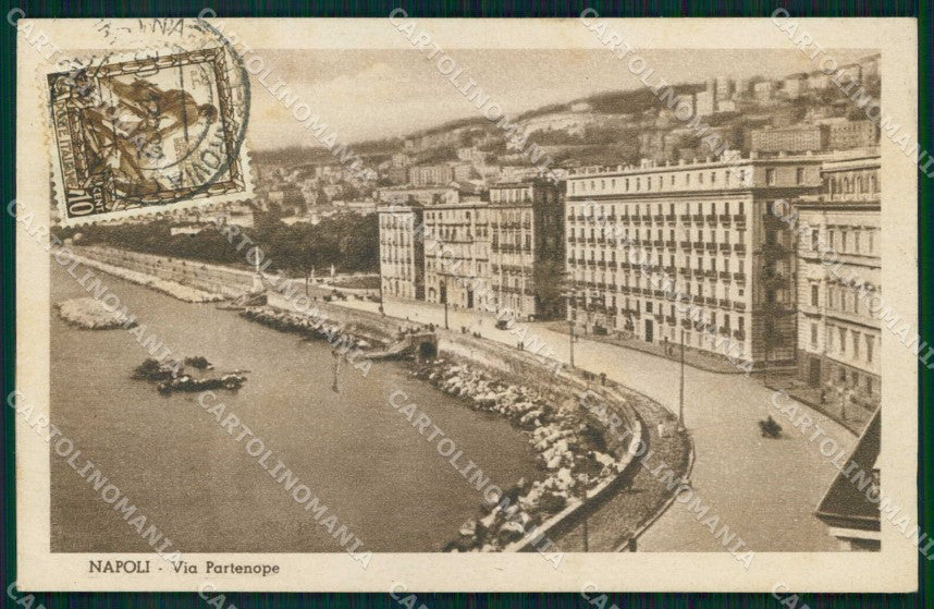 Napoli Città Via Partenope cartolina MX4667 – fronte