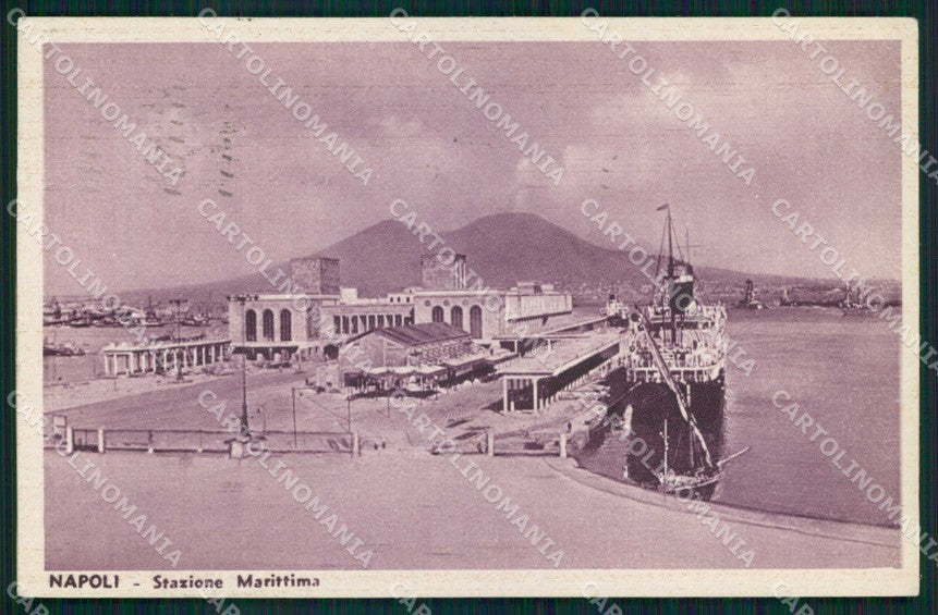 Napoli Città Stazione Marittima cartolina MX4670 – fronte