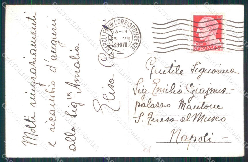Napoli Città Stazione Marittima cartolina MX4670 – retro