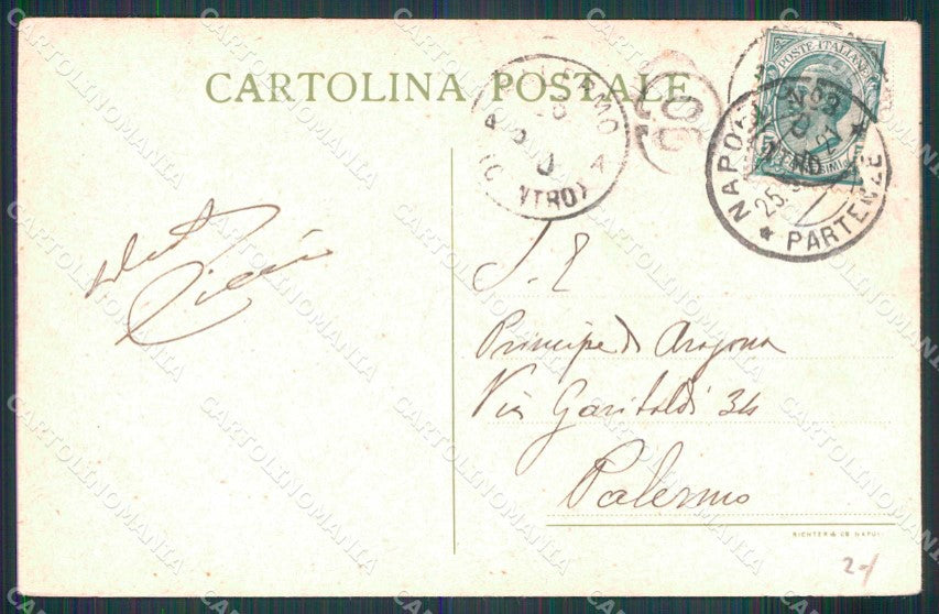 Napoli Città Grand Hotel PIEGHINA cartolina MX4674 – retro