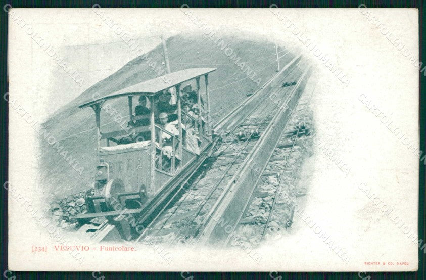 Napoli Città Vesuvio Carrozza Funicolare Richter 234 cartolina MX4675 – fronte