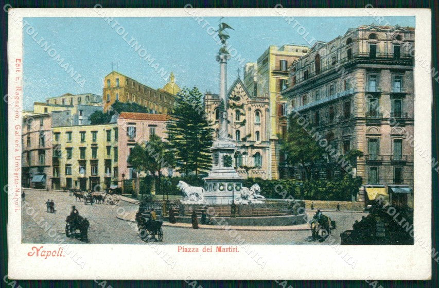 Napoli Città Piazza dei Martiri Ragozino cartolina MX4685 – fronte