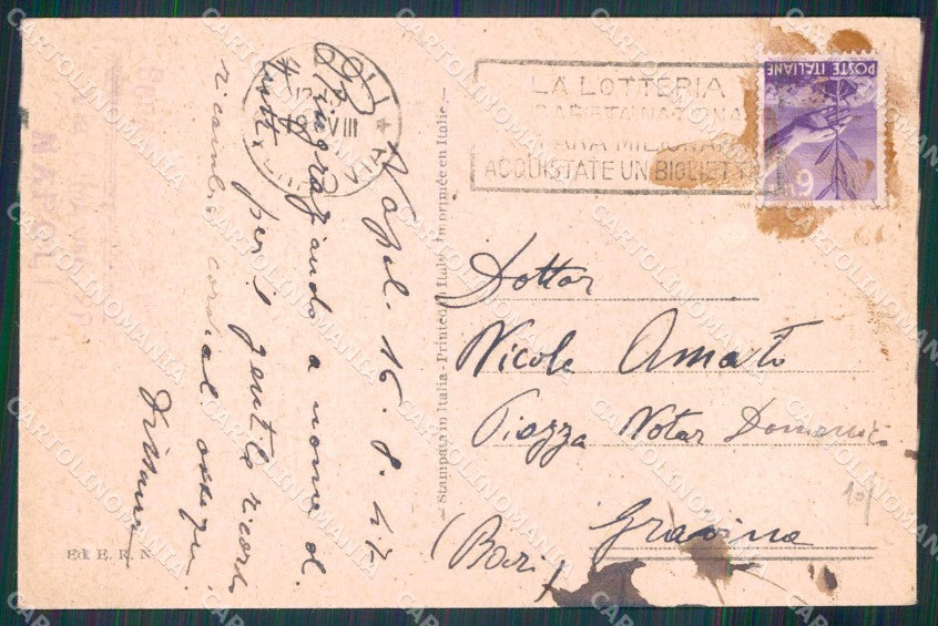 Napoli Città Nuovo Palazzo Poste cartolina MX4690 – retro